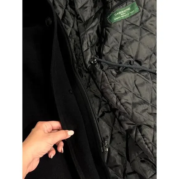 LAUREN RALPH LAUREN Mens Cashmere Blend Black Coat Jacket 44 - Picture 7 of 13